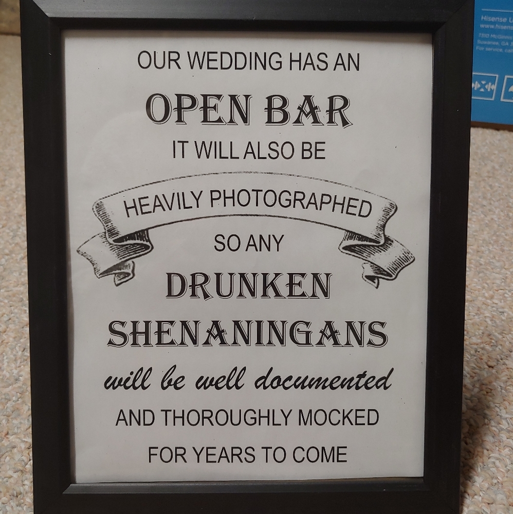 Open Bar Sign